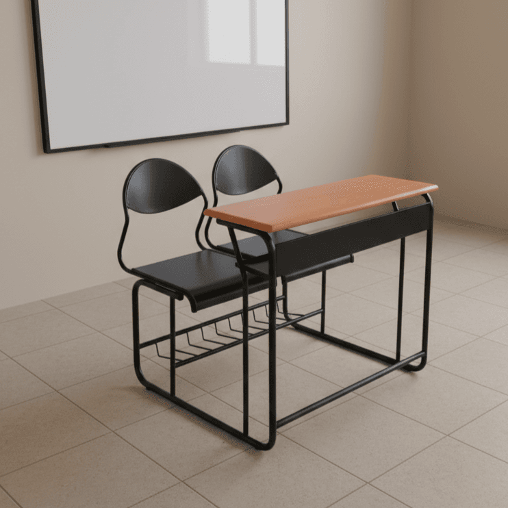 EduFrame EF-212 Compact Dual School Desk Ahmedabad Manufacturer