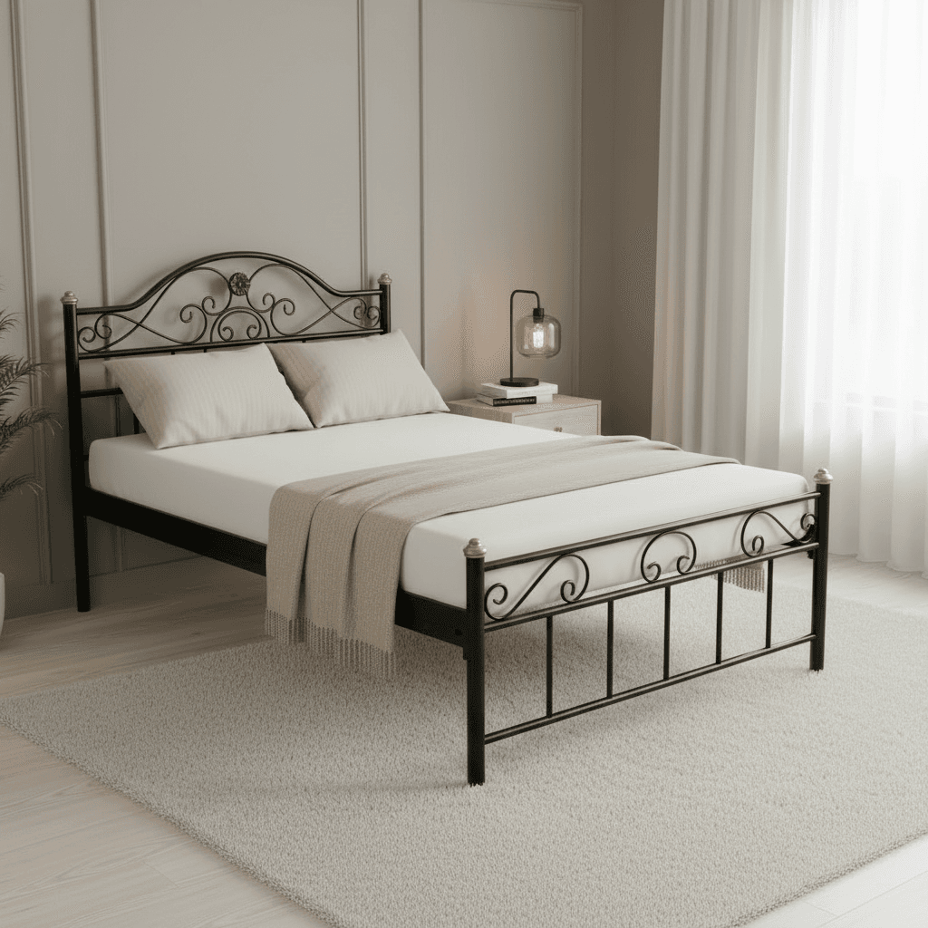 Royal Crest Decorative Metal Bed Ahmedabad Manufacturer