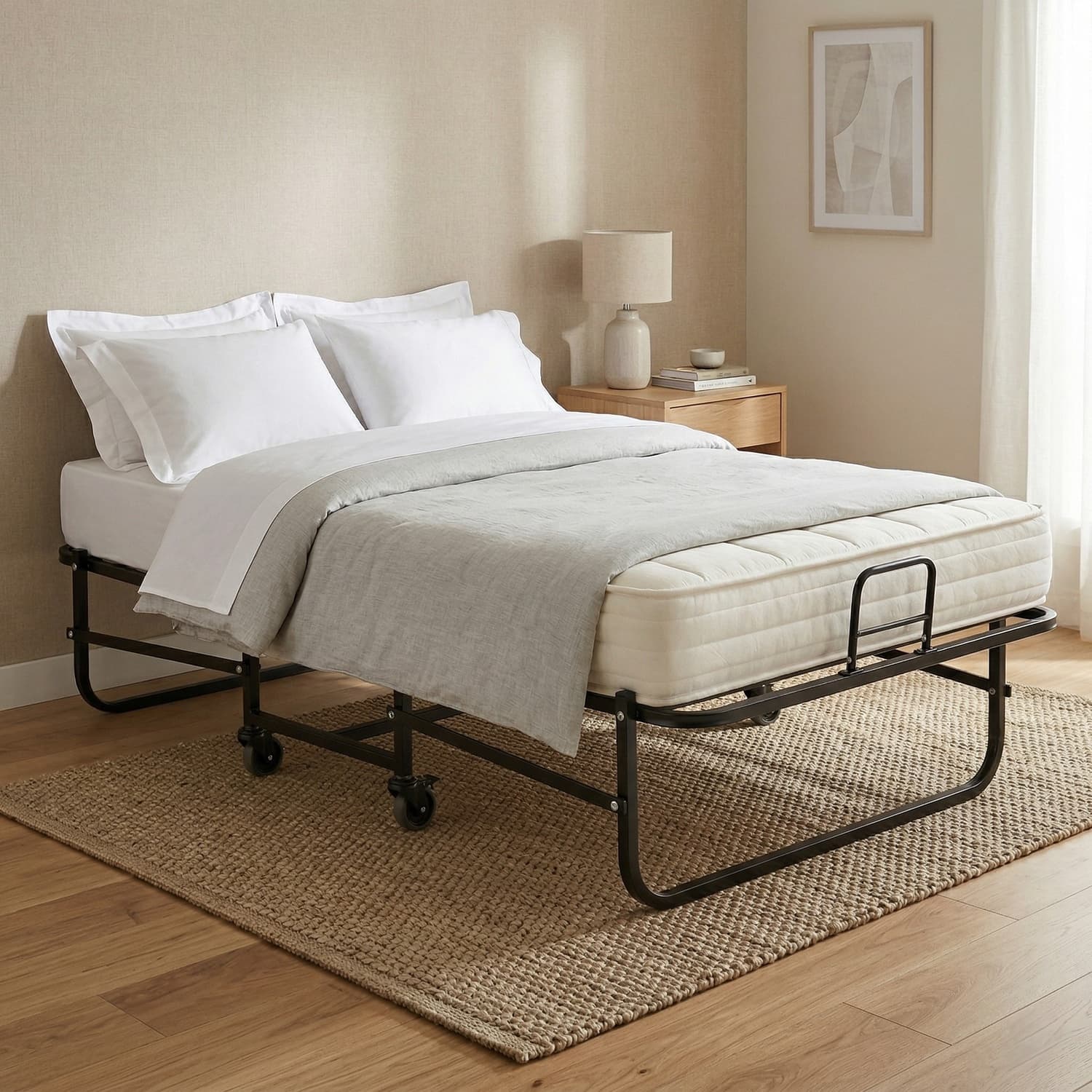 FlexiRest Foldable Metal Single Bed With Mattress Ahmedabad Manufacturer