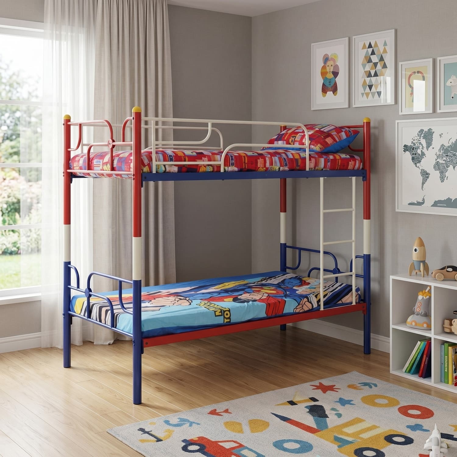 Metal Bunk Bed for Kids & Hostel Use Ahmedabad Manufacturer