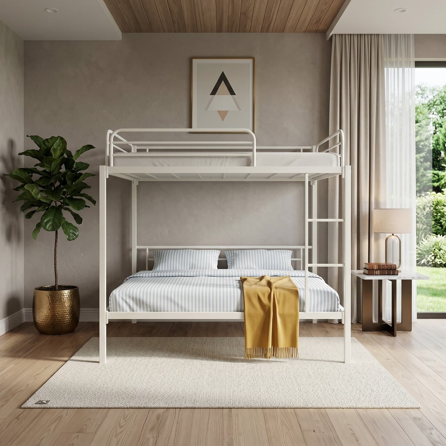 Modern White Metal Bunk Bed Ahmedabad Manufacturer