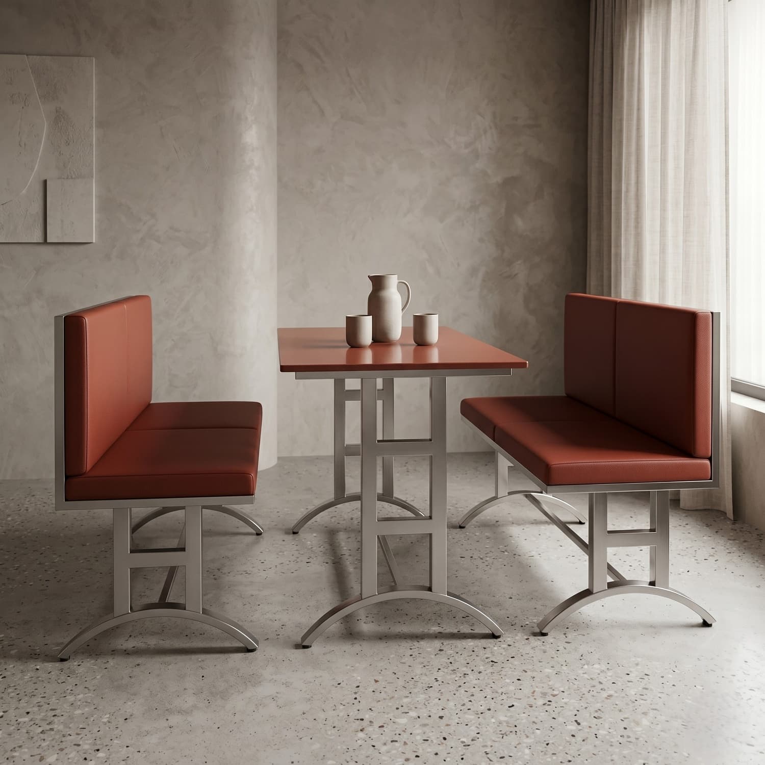 Modern Cafe Booth Dining Set Ahmedabad Manufacturer