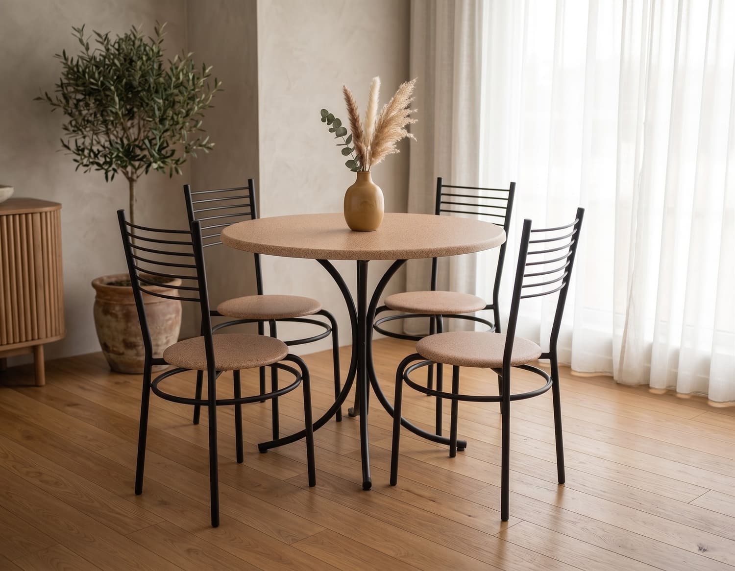 Modern Round Dining Table Set Ahmedabad Manufacturer