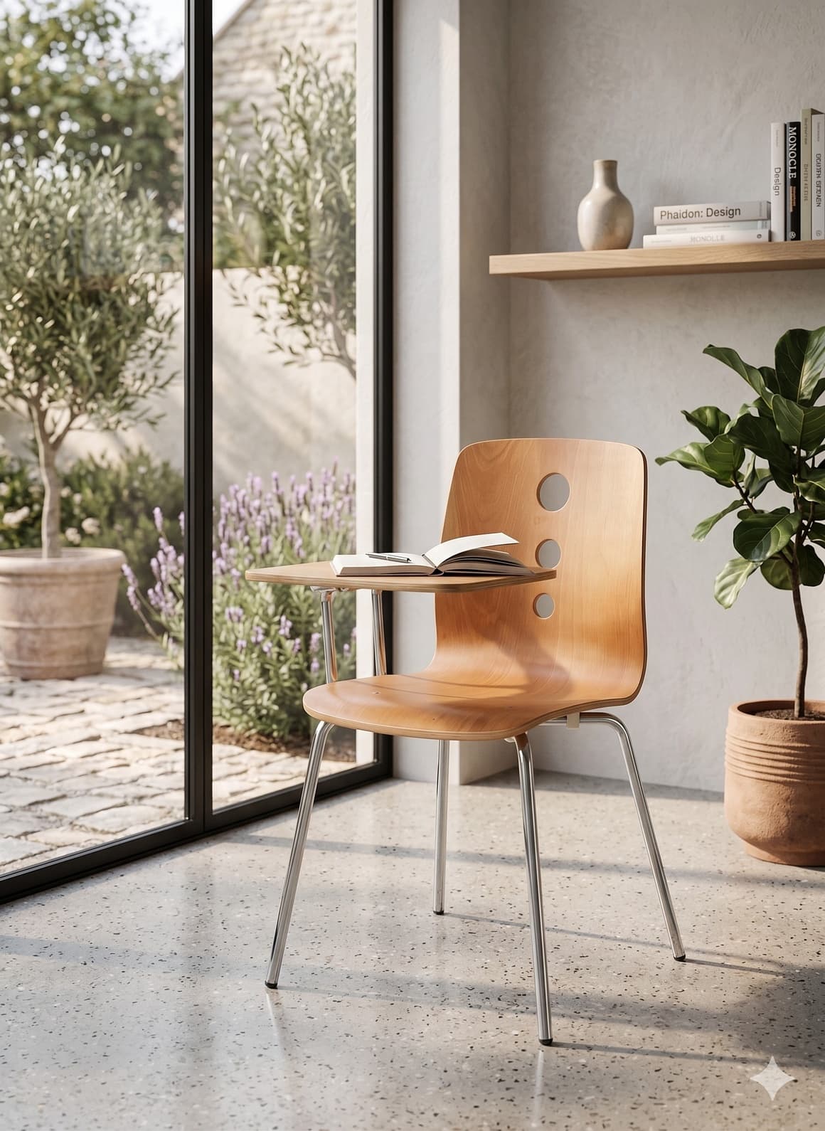 Wooden Student Writing Chair Ahmedabad Manufacturer