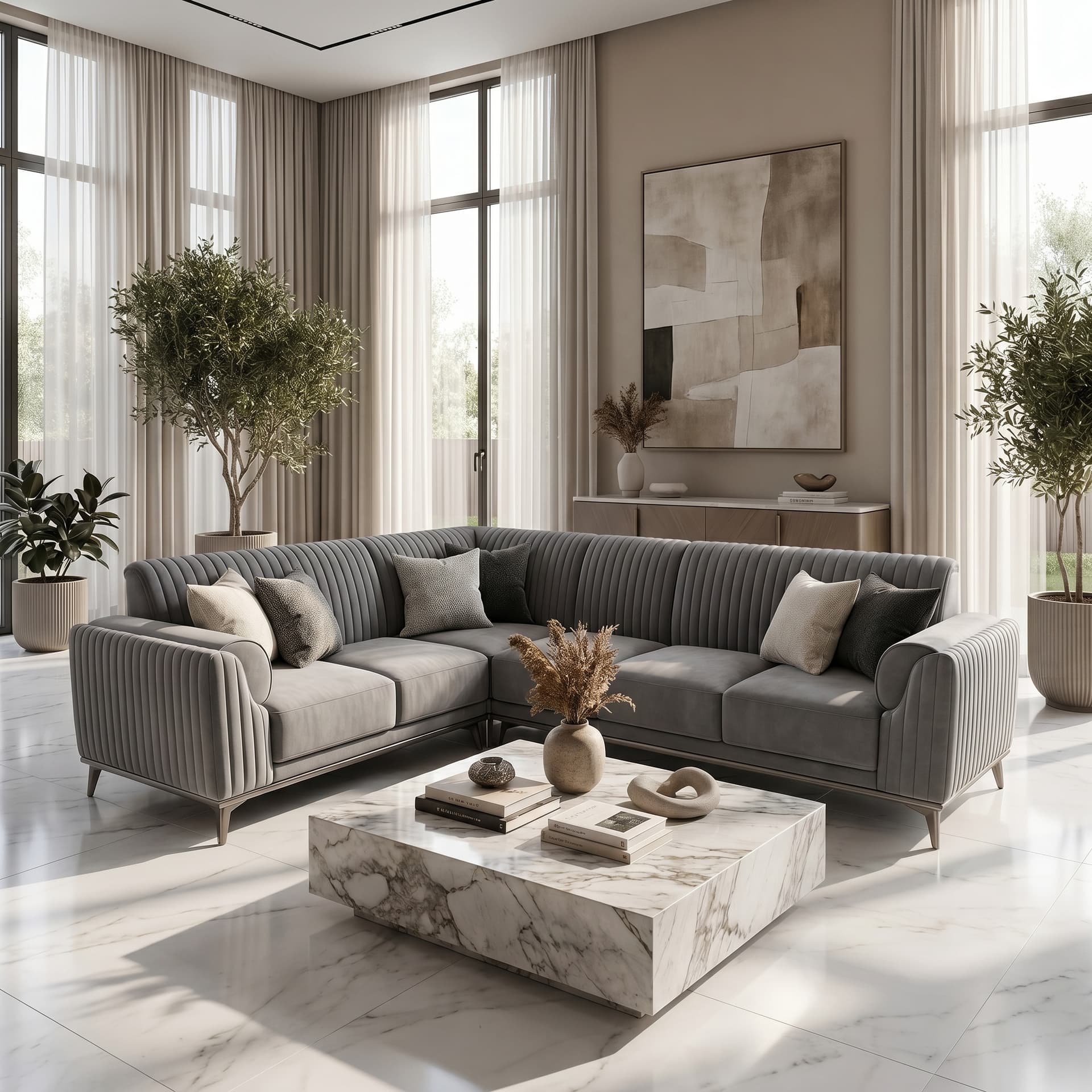 GrandVista GV-1500 Luxury Corner Sofa Ahmedabad Manufacturer