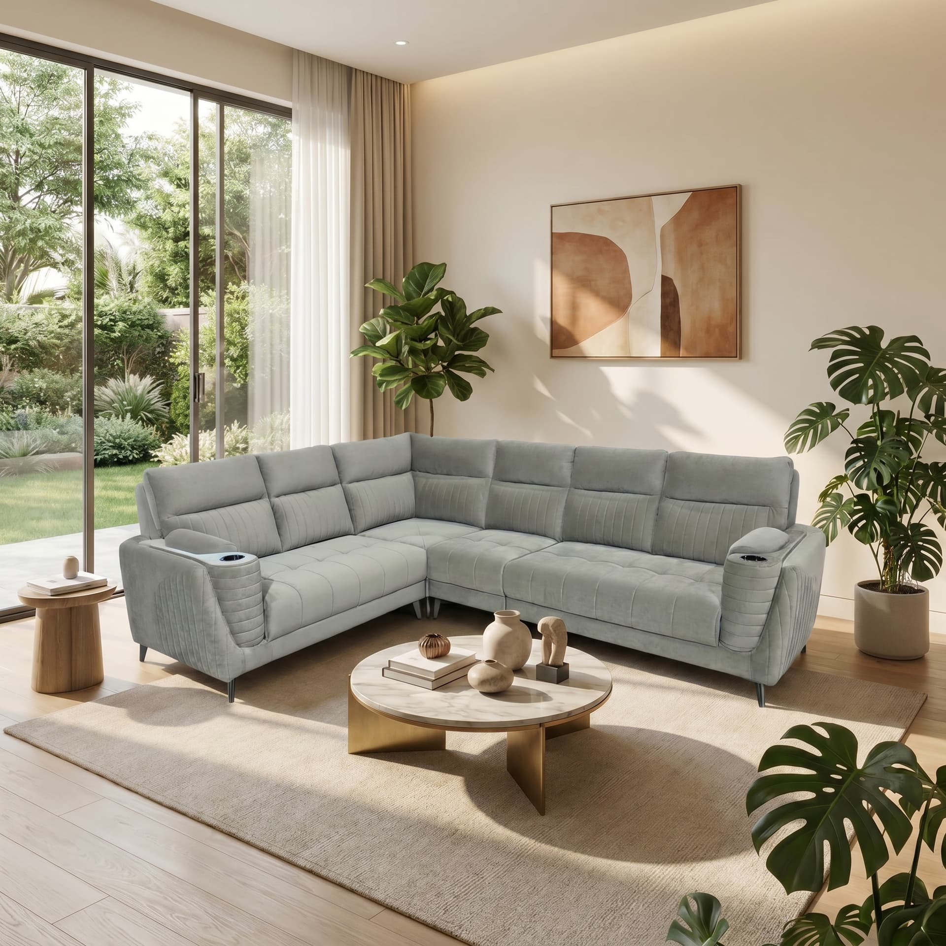 CloudNest CN-2100 Luxury Corner Sofa Ahmedabad Manufacturer