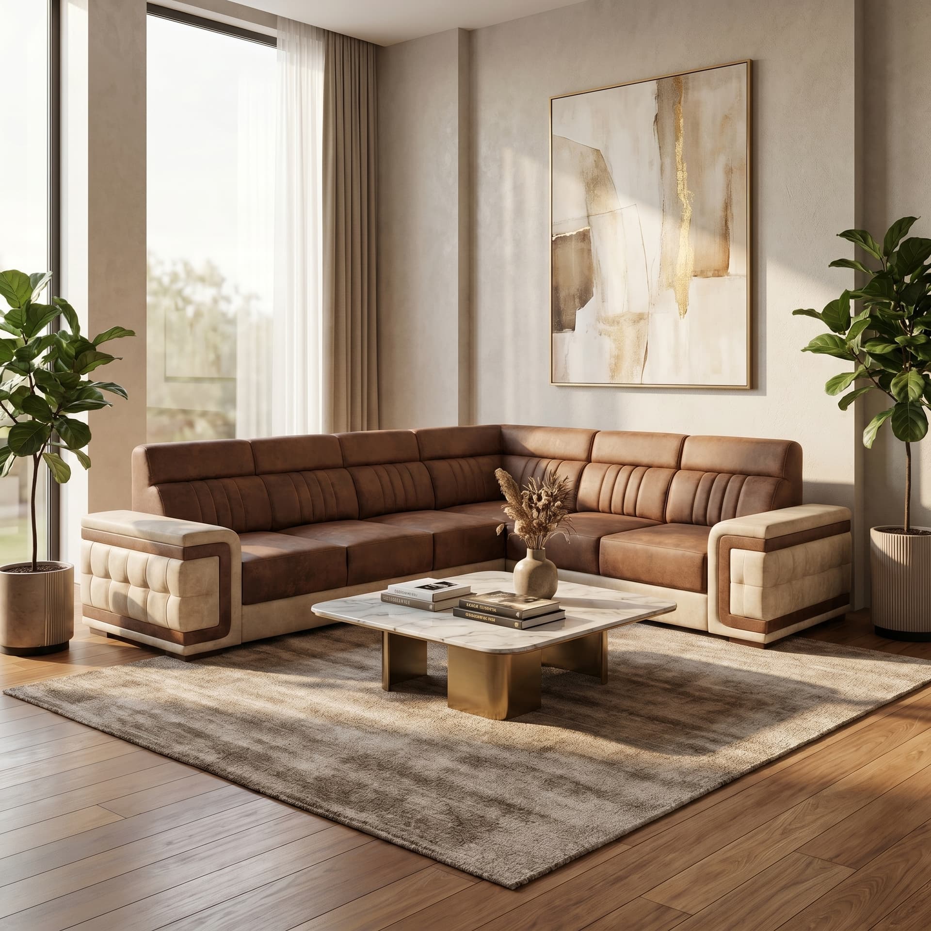 UrbanLuxe UL-1800 Premium Corner Sofa Ahmedabad Manufacturer