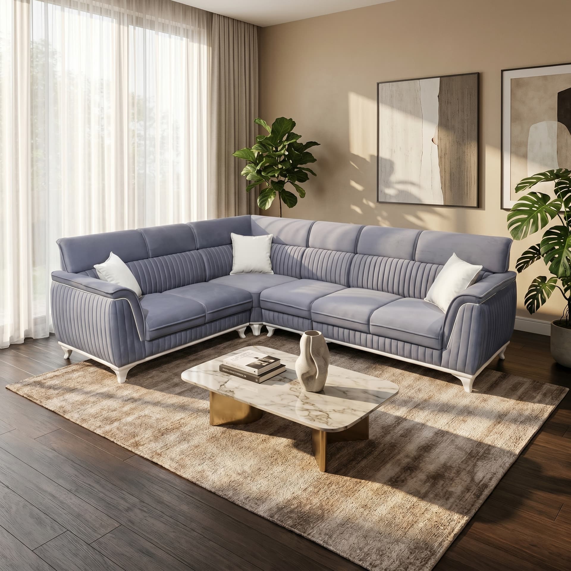 RoyalNova RN-2600 Luxury Corner Sofa Ahmedabad Manufacturer