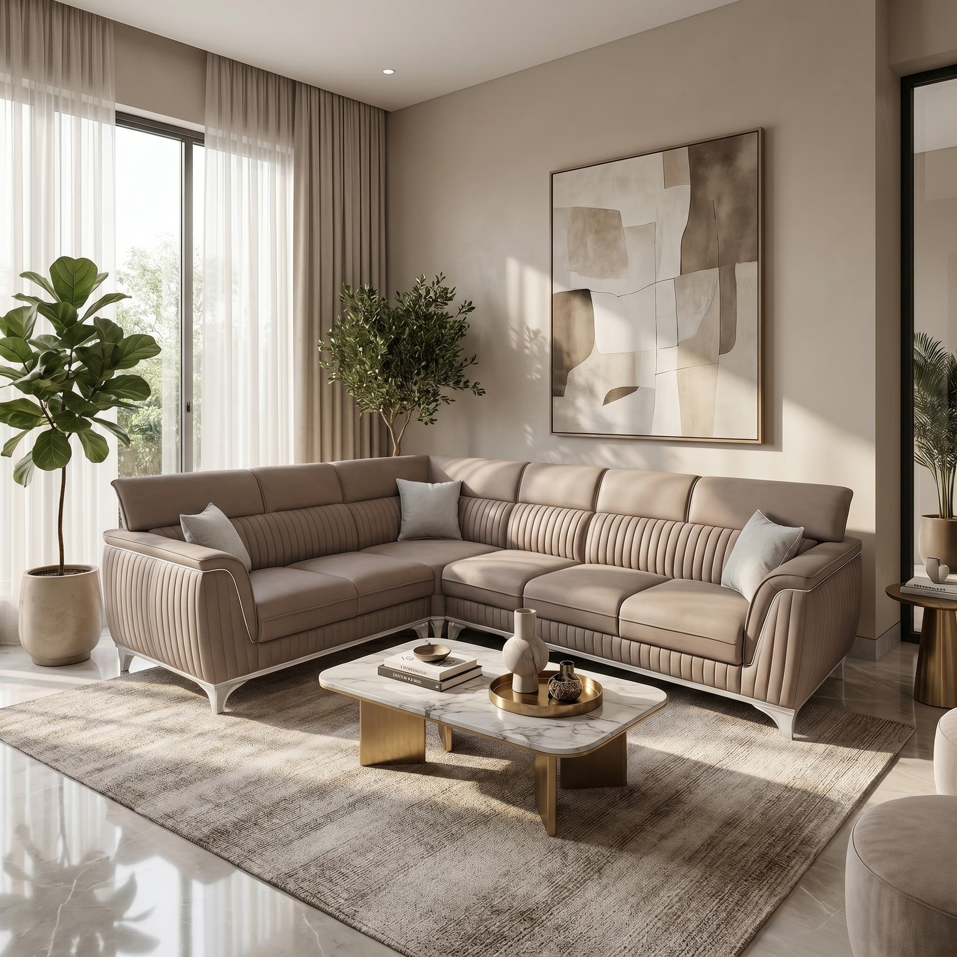 RegalEdge RE-3200 Premium Corner Sofa Ahmedabad Manufacturer