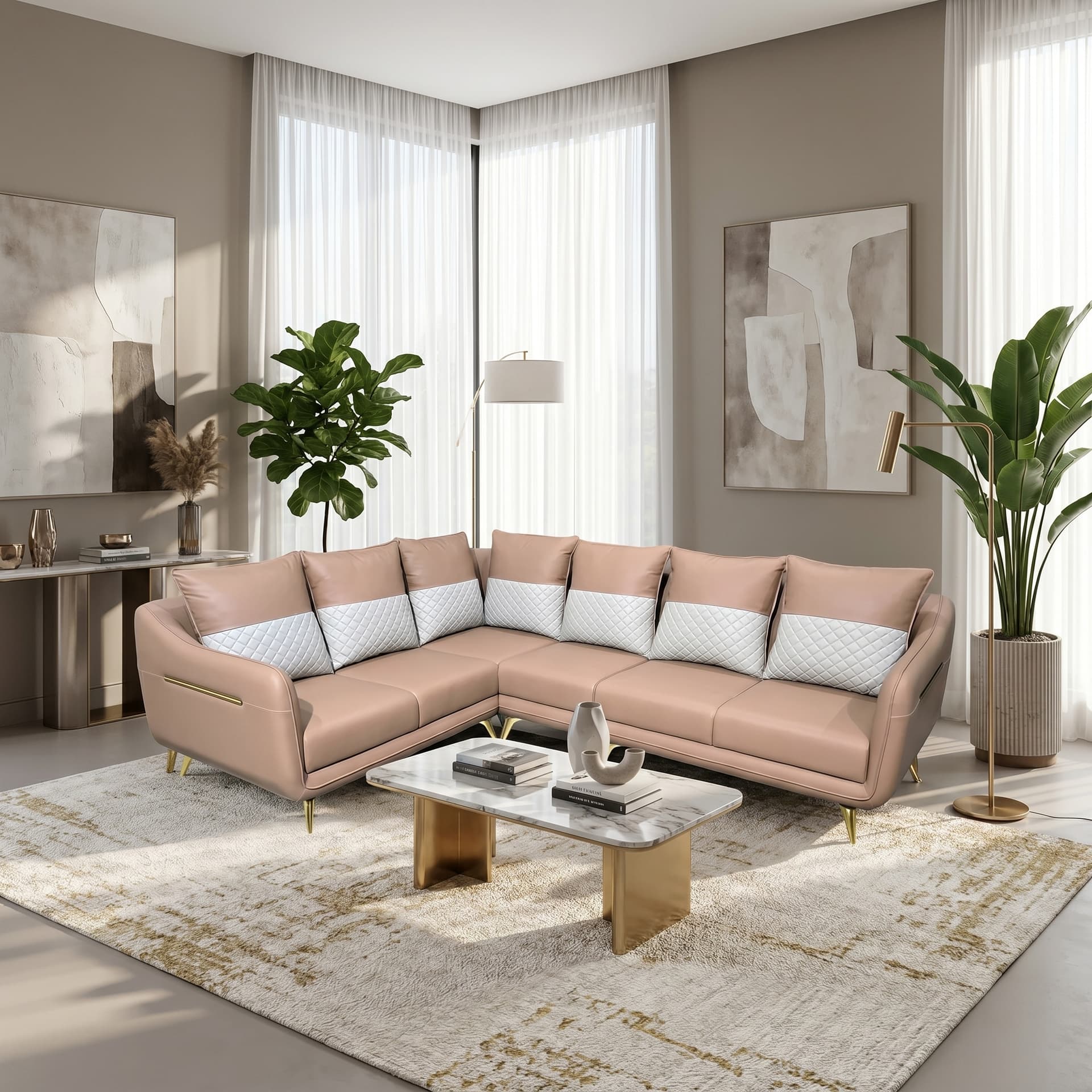 RoyalVista RV-4100 Premium Corner Sofa Ahmedabad Manufacturer