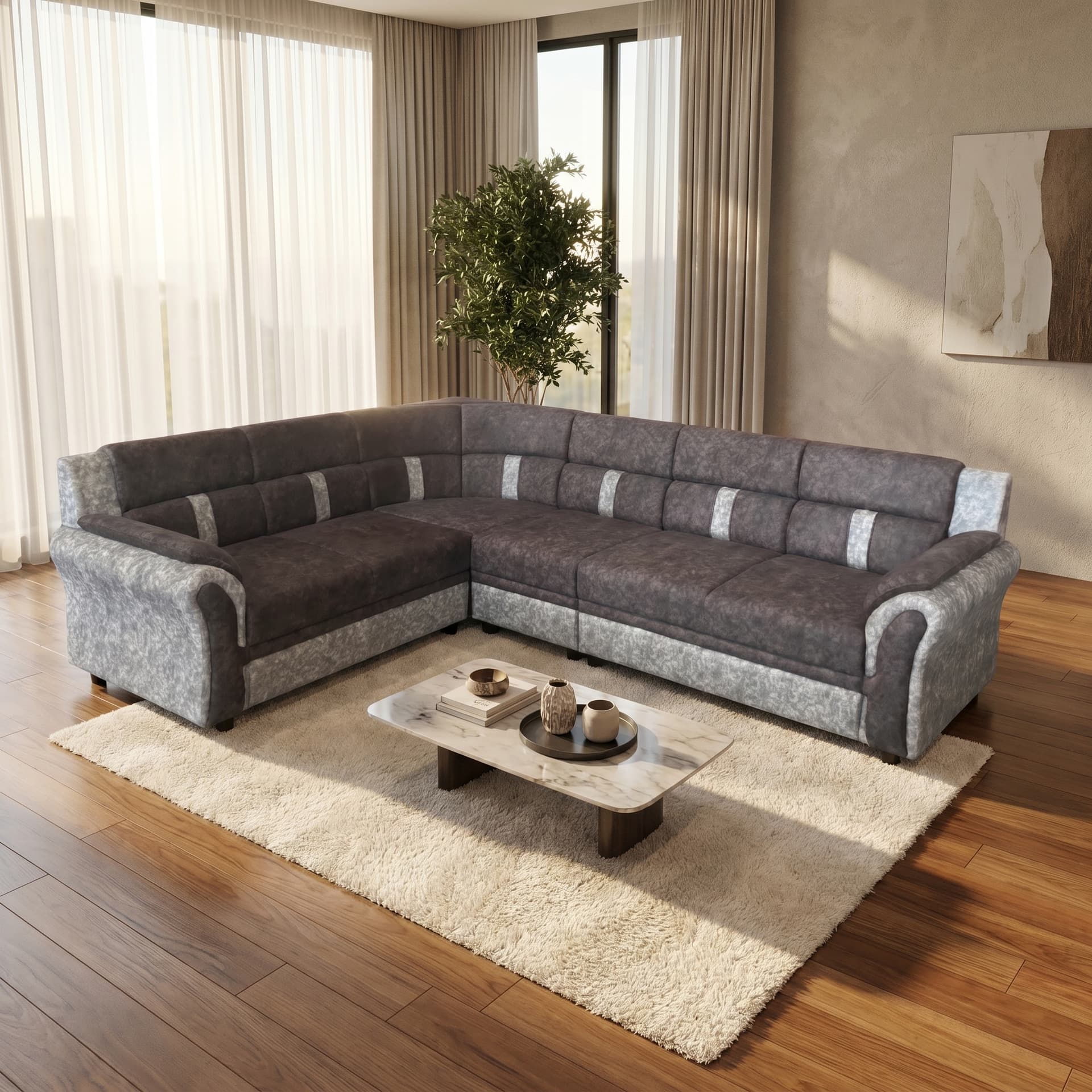 RoyalCraft RC-7200 Premium Corner Sofa Ahmedabad Manufacturer