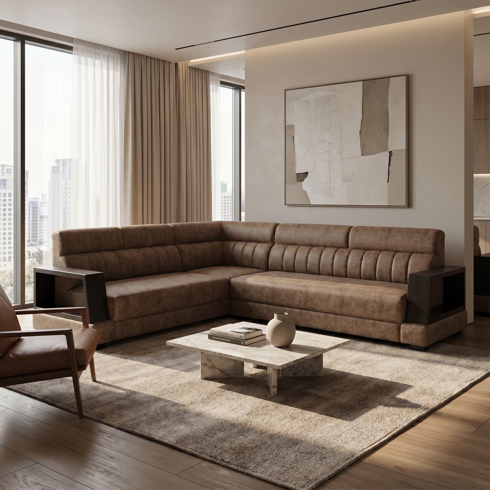 Monarch MX-5800 Luxury Corner Sofa Ahmedabad Manufacturer