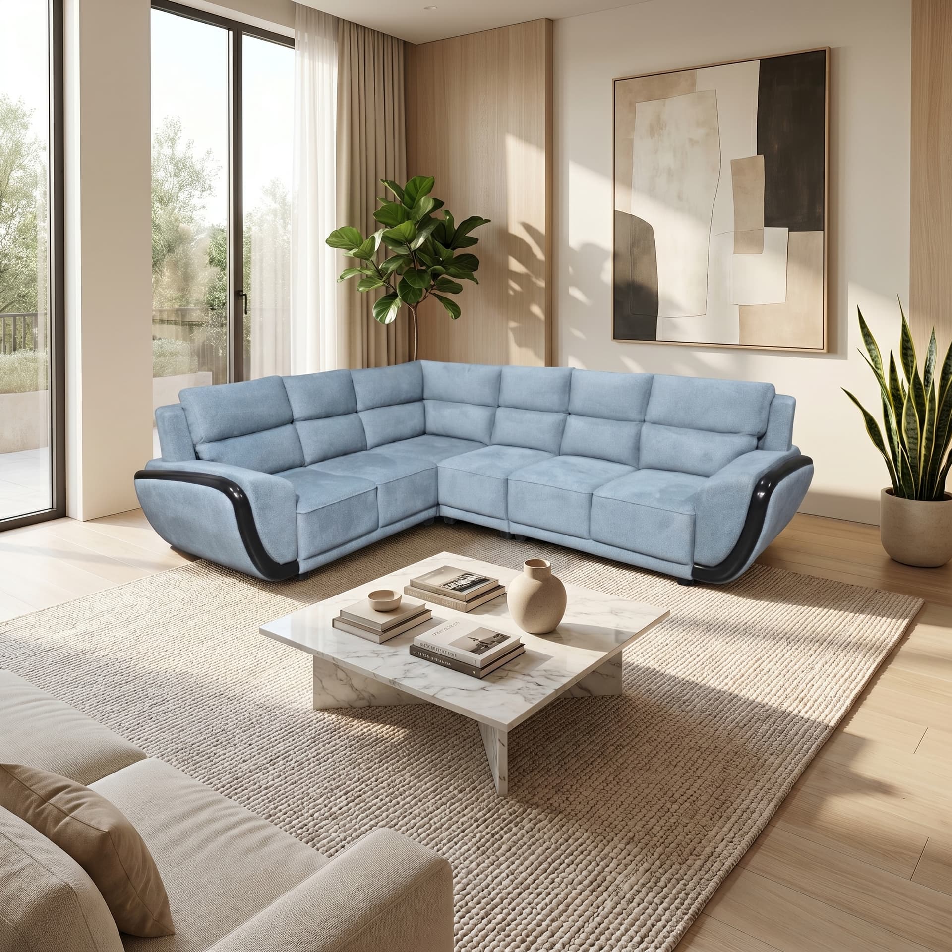 SkyEdge SE-6500 Premium Corner Sofa Ahmedabad Manufacturer