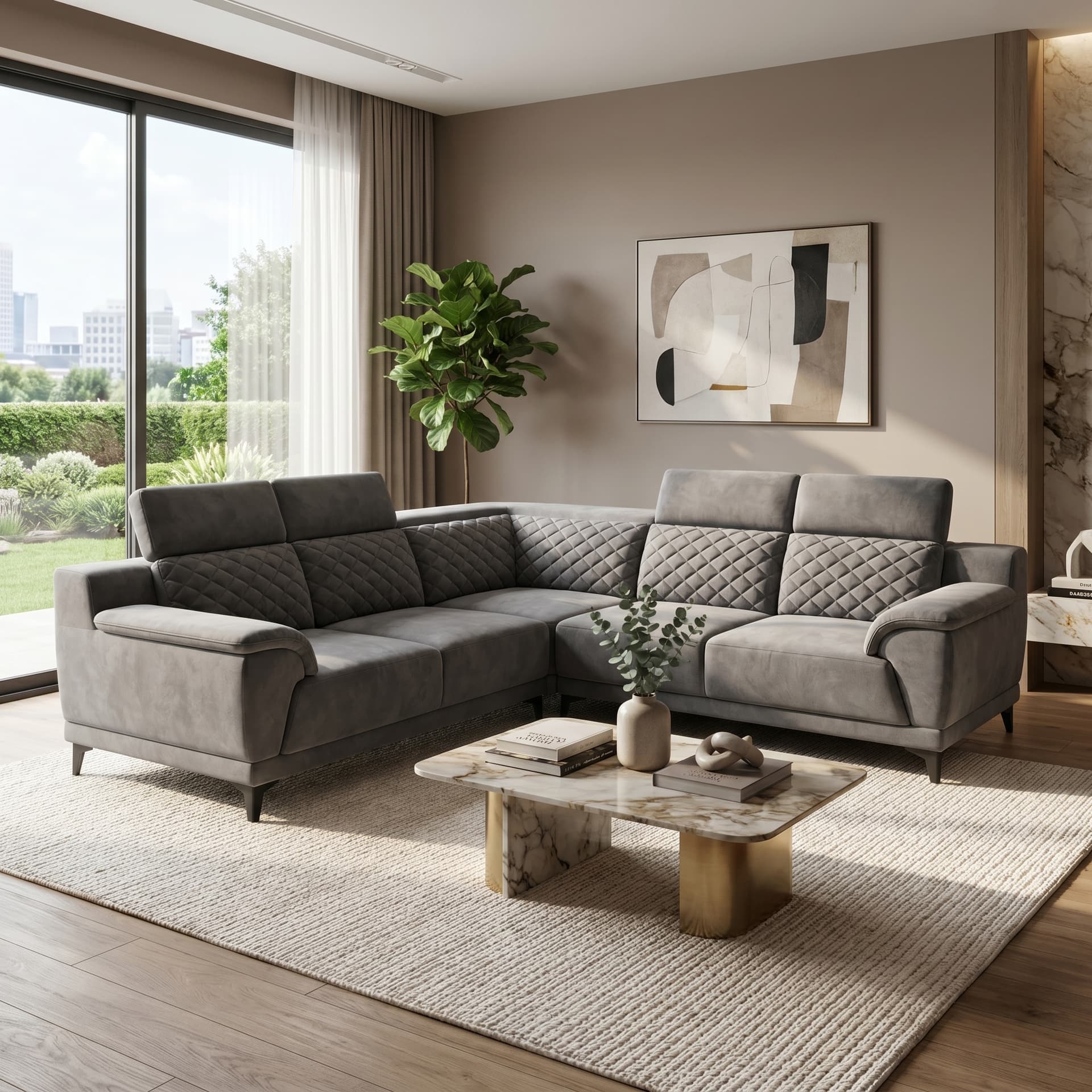 Imperio IM-610 Verona Elite Corner Sofa Ahmedabad Manufacturer