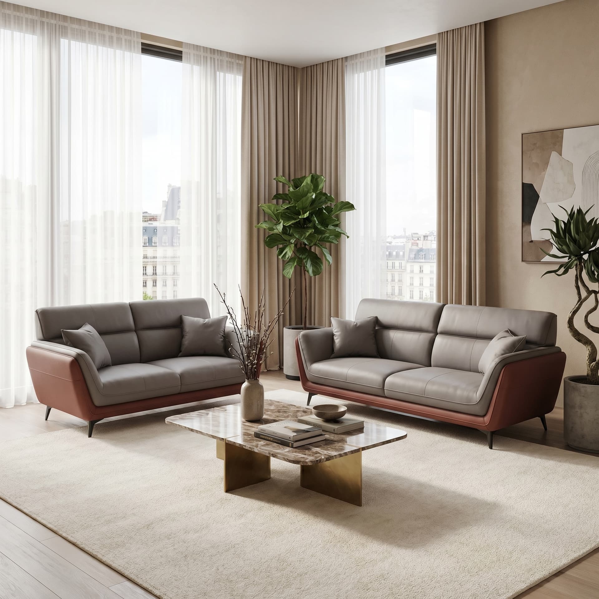 Monarch Duo MD-620 Premium Sofa Set Ahmedabad Manufacturer