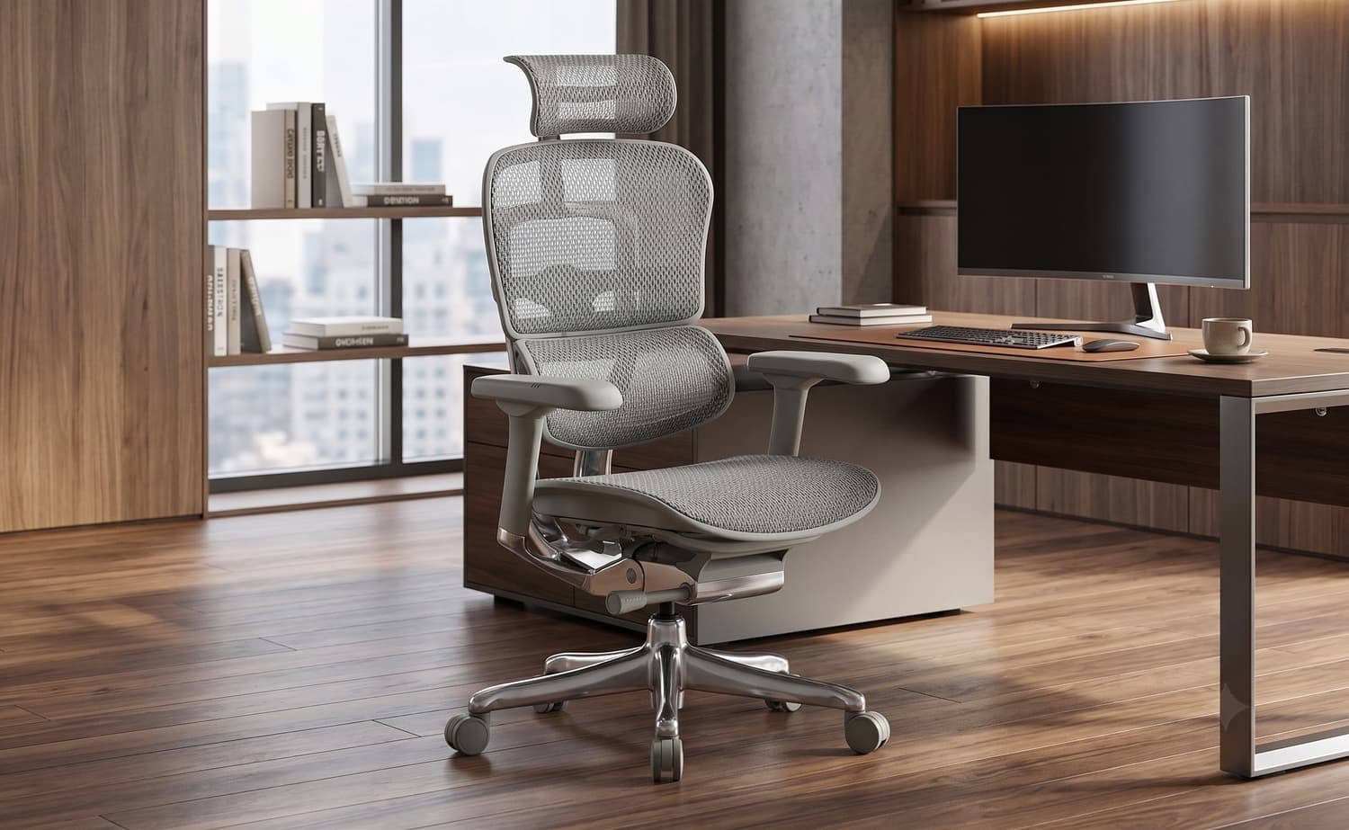 Premium Ergonomic Full Mesh Office Chair with Headrest Ahmedabad Manufacturer